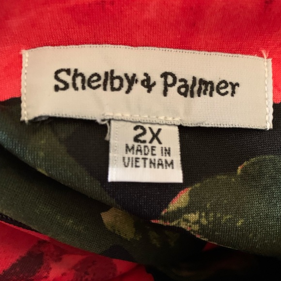 SHELBY & PALMER BLACK ROSE DRESS SIZE 2X - Picture 5 of 7